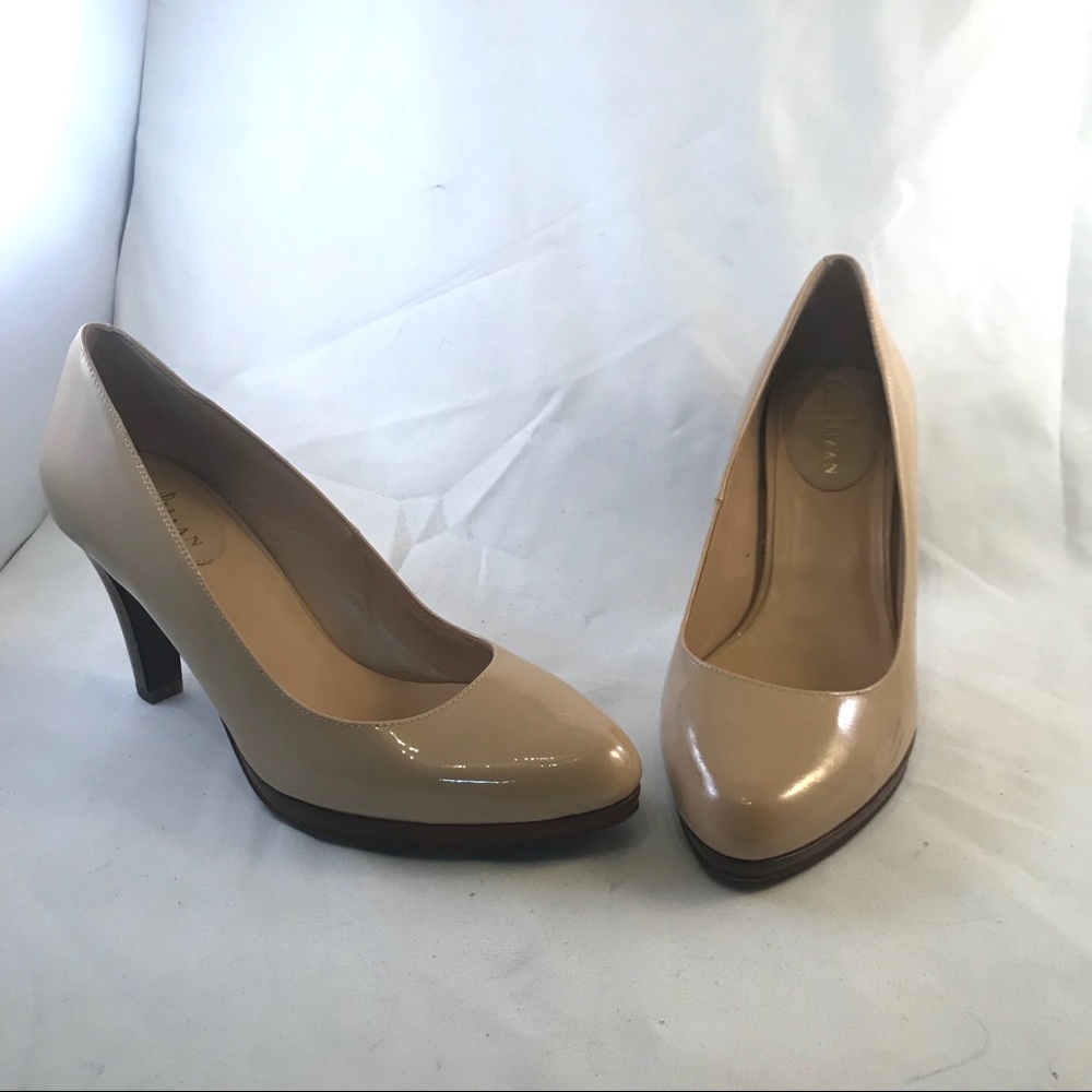 Cole Haan Nike Air Patent Leather Nude Pumps Heels